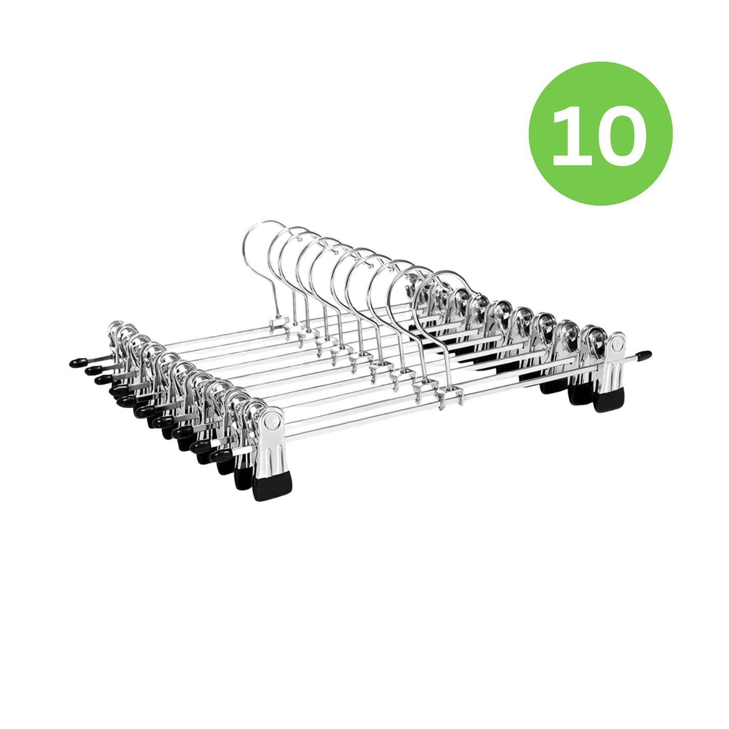 Life's Green® Broekhanger met knijpers – Kleerhangers - Metaal – 10 stuks