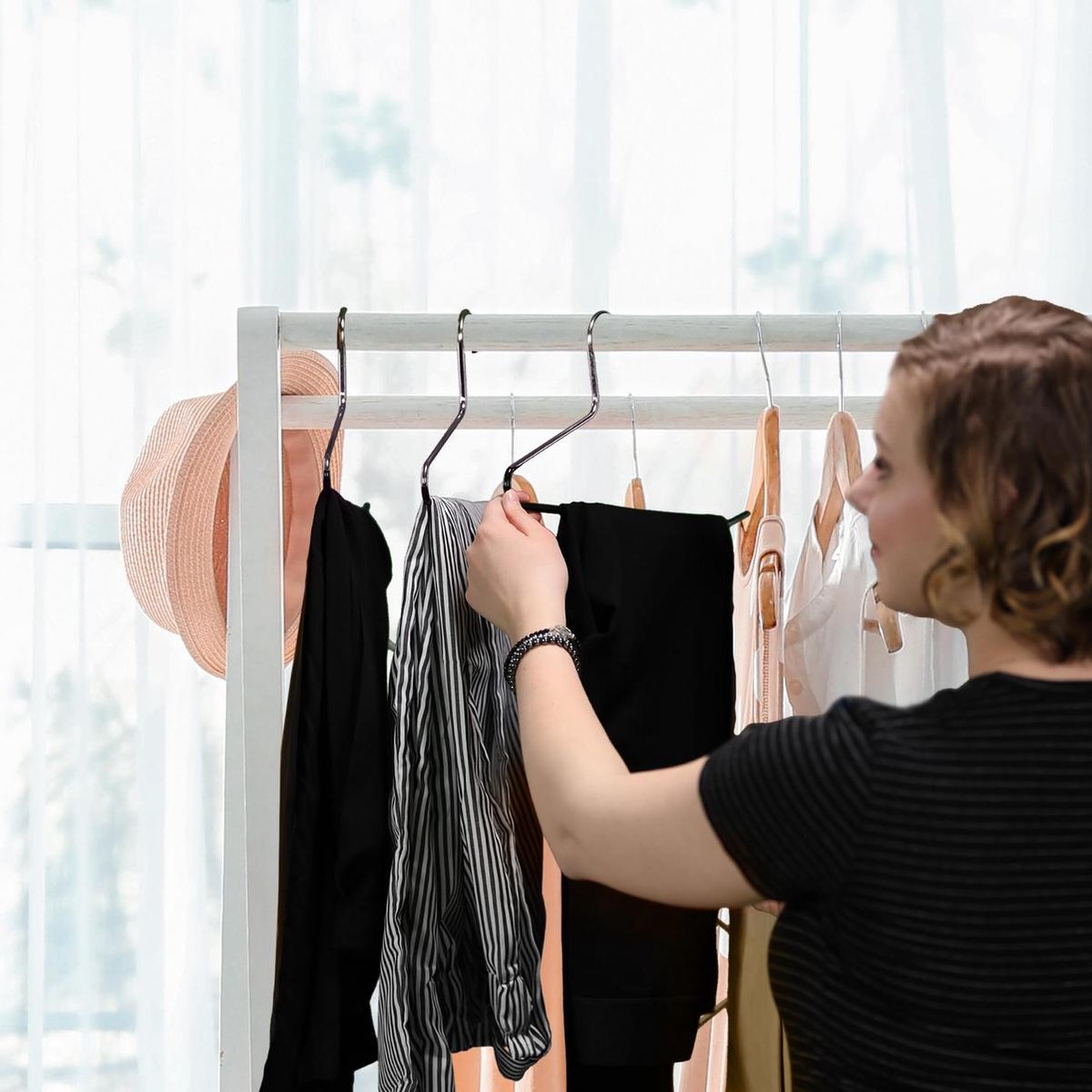 Life's Green® Broekhanger zwart - kledingbeugel 18 cm - 50 Stuks