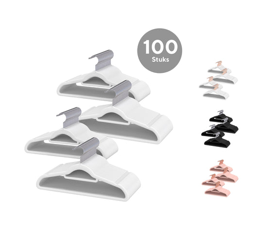 Life's Green® Velvet KleerHanger - 100 Stuks - Anti-slip - Wit