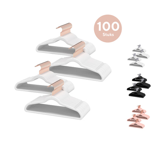 Life's Green® Velvet KleerHanger - 100 Stuks - Anti-slip - Wit