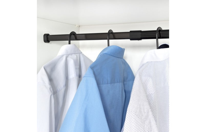 Kopie van Milano Luxurious - Uittrekbare Ovale Kledingroede Zwart