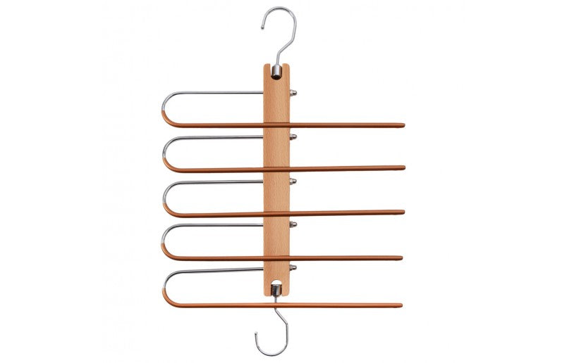 Broekenhanger voor 5 broeken horizontaal/verticaal