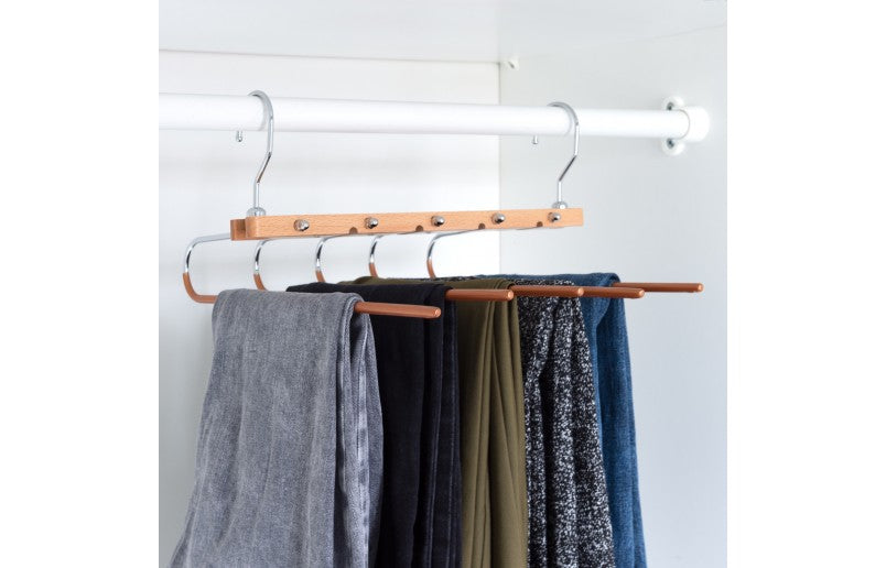 Broekenhanger voor 5 broeken horizontaal/verticaal