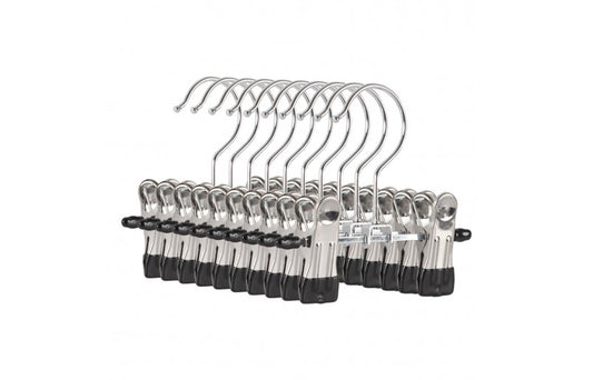 Laarzenhanger - kledinghanger dubbel (klemhanger) 10 stuks