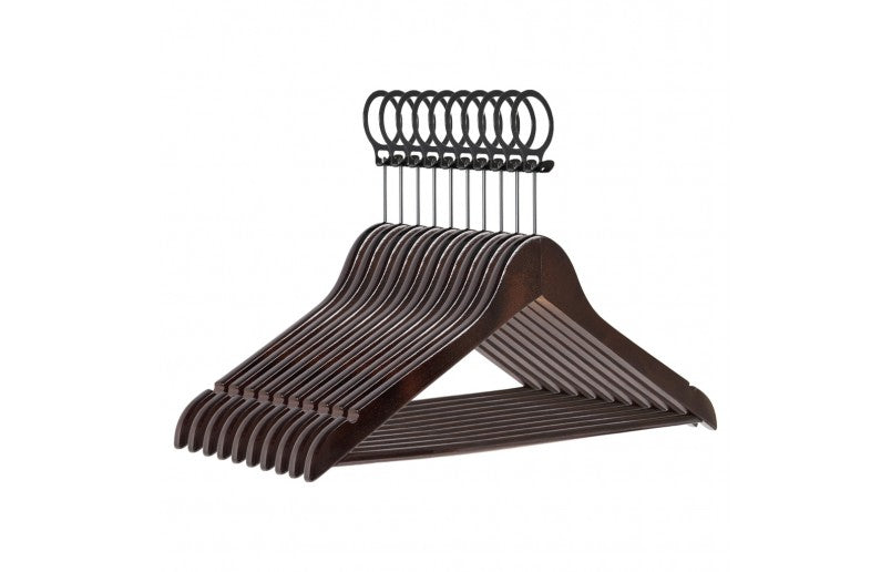 Life's Green® Kledinghanger/Hotelhanger A Kwaliteit - Antique Gelakt - Anti diefstal ring