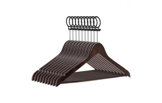 Life's Green® Kledinghanger/Hotelhanger A Kwaliteit - Antique Gelakt - Anti diefstal ring