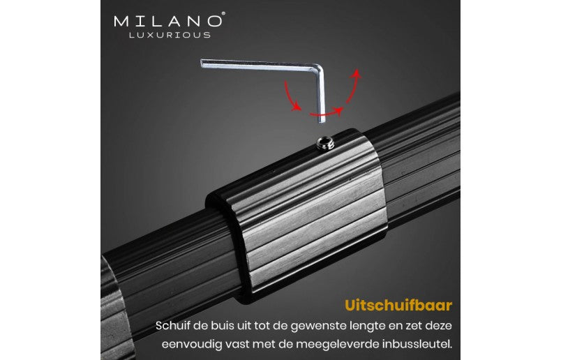Milano Luxurious - Uittrekbare Ovale Kledingroede Zilver