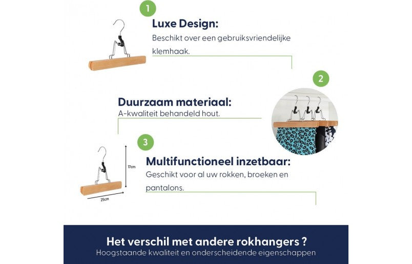 Rokhangers naturel gelakt hout