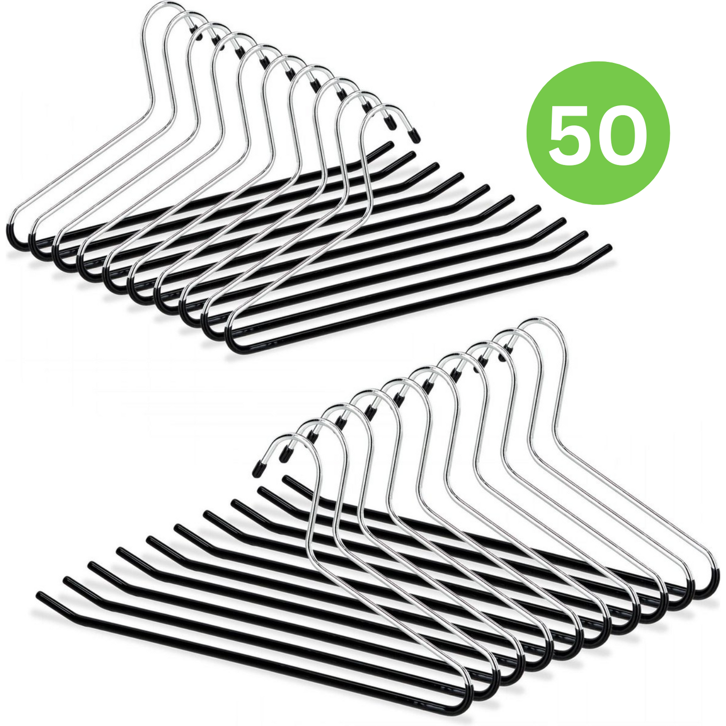 Life's Green® Broekhanger zwart - kledingbeugel 18 cm - 50 Stuks