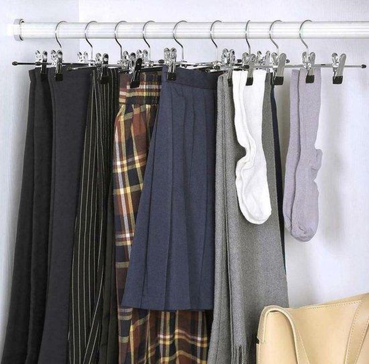 Life's Green® Broekhanger met knijpers – Kleerhangers - Metaal – 100 stuks