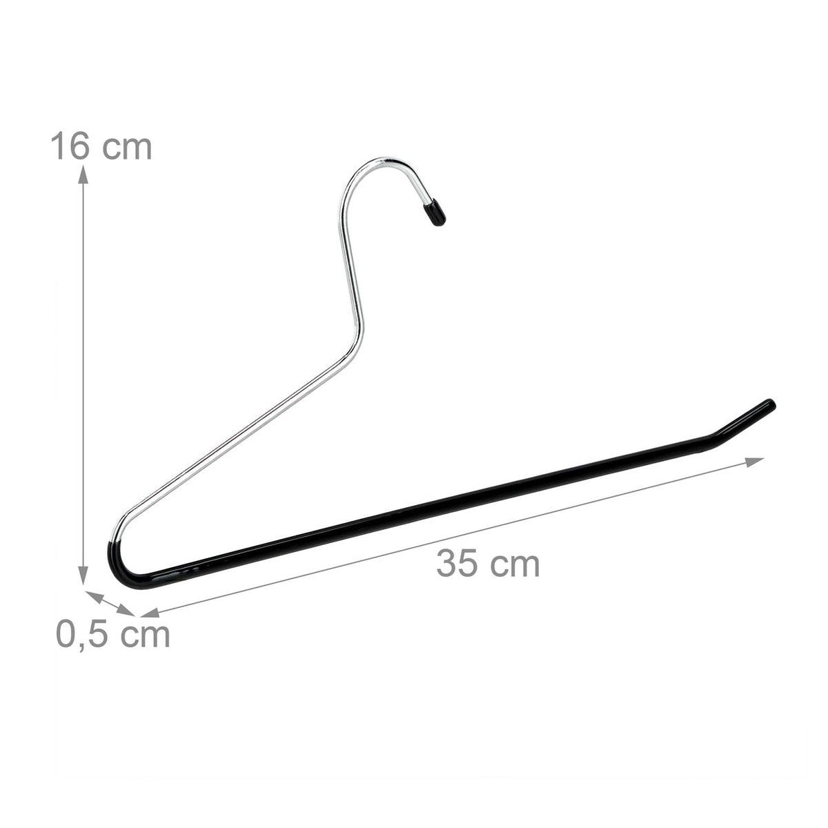 Life's Green® Broekhanger zwart - kledingbeugel 18 cm - 100 Stuks