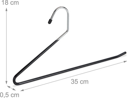 Life's Green® Broekhanger zwart - kledingbeugel 18 cm - 10 Stuks