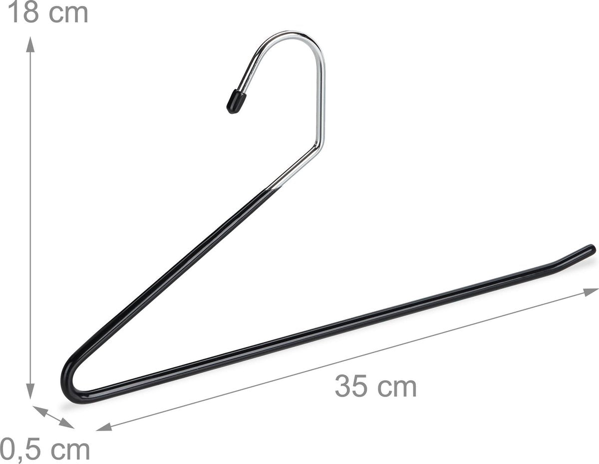 Life's Green® Broekhanger zwart - kledingbeugel 18 cm - 50 Stuks