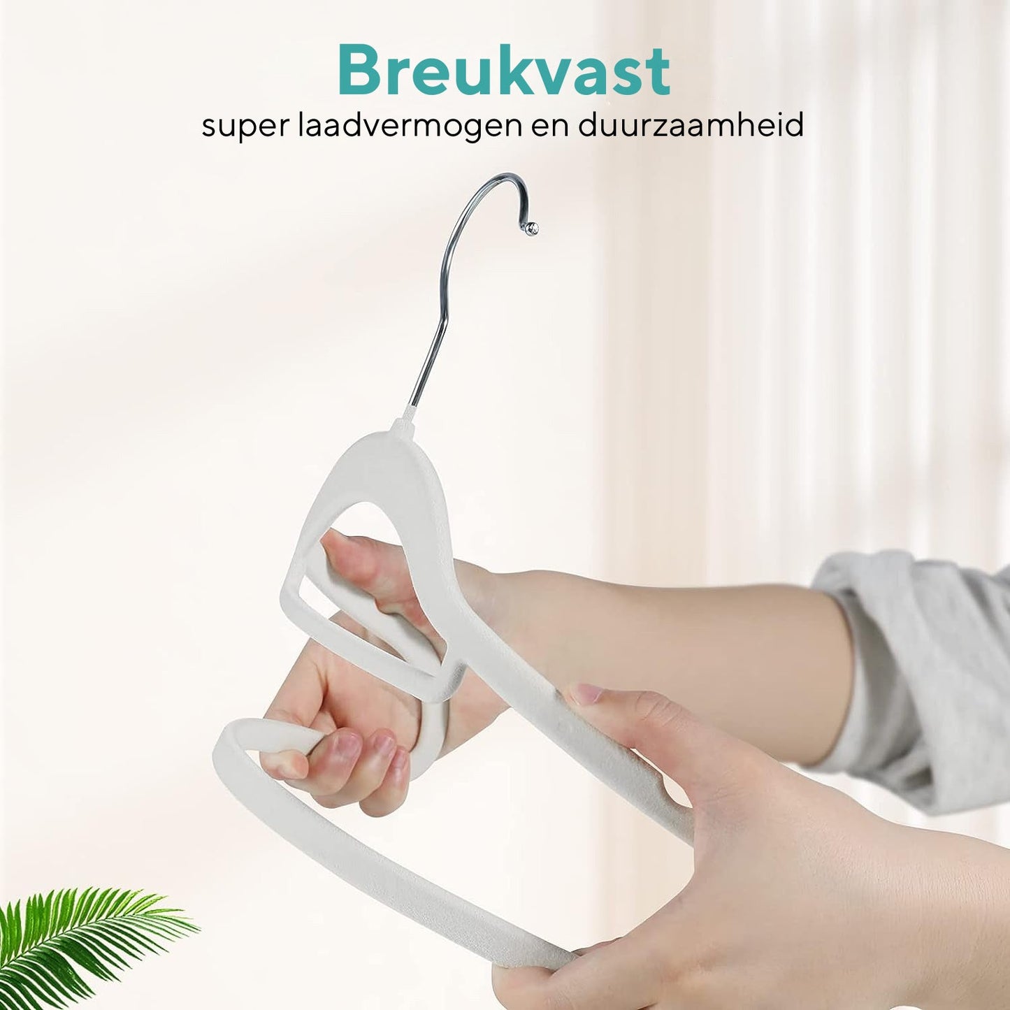 Life's Green® Velvet KleerHanger - 100 Stuks - Anti-slip - Wit