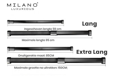 Milano Luxurious - Uittrekbare Ovale Kledingroede Zilver