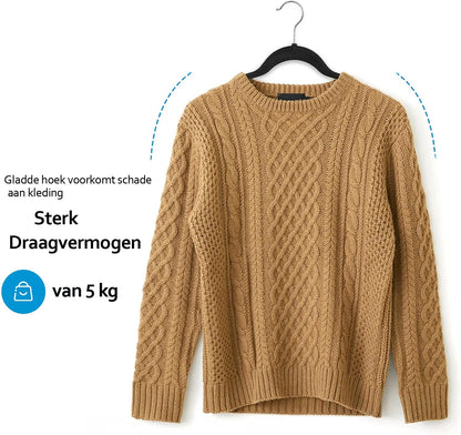 Life's Green® Velvet KleerHanger - 30 Stuks - Anti-slip - Zwart